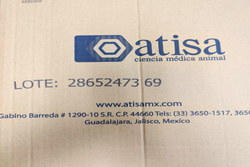 Imagen de impresión en caja de cartón.